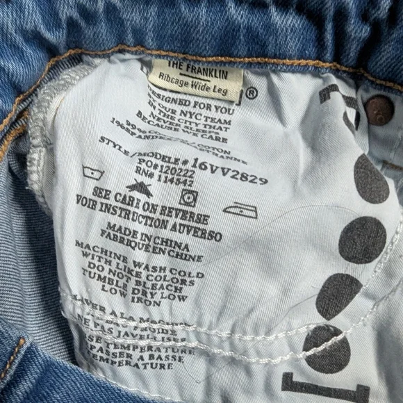 BlankNYC Franklin Ribcage Wide Leg Released Hem Sz 25 Boho - Picture 10 of 11